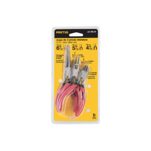 Alternative view of Juego de 3 mini pinzas, mangos de PVC, PRETUL