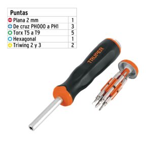 Desarmador de joyero multi puntas 12 en 1, TRUPER - Imagen 4