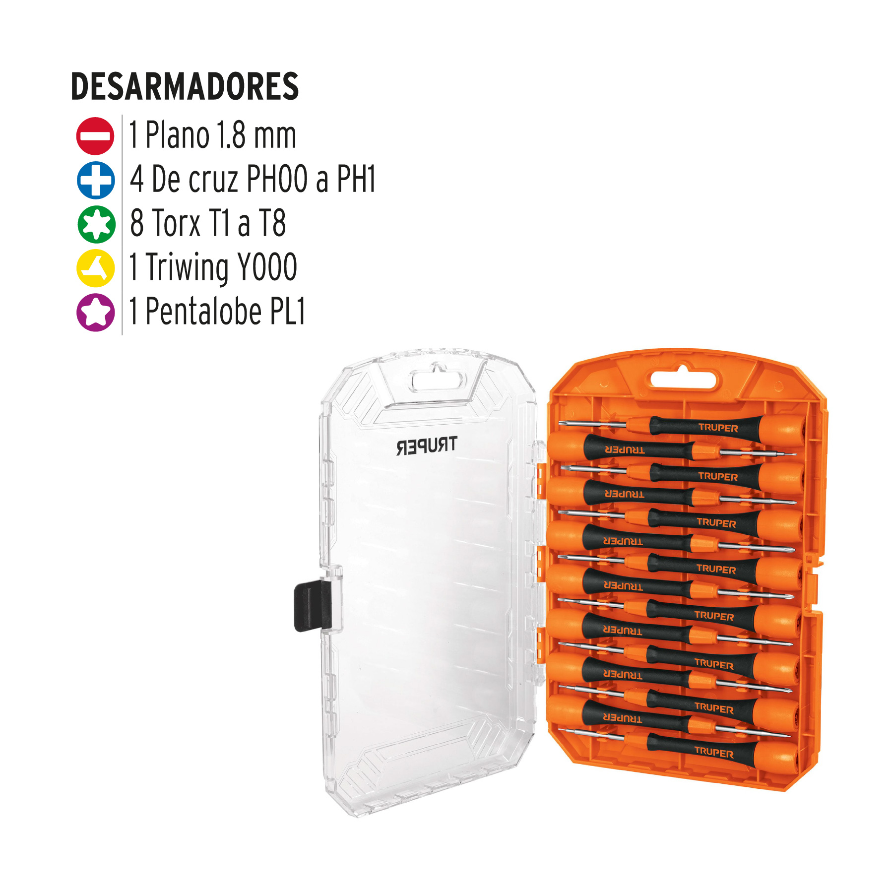 Juego con 15 desarmadores de precisión, TRUPER - Imagen 4