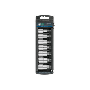 Juego de 7 dados cuadro 1/2' punta hexagonal mm, TRUPER