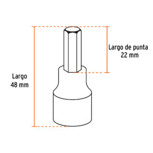 Juego de 7 dados punta hexagonal std, cuadro 3/8', TRUPER - Imagen 4