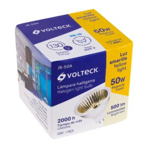 Lámpara de halógeno amarillo 50 W tipo MR16 en caja, VOLTECK - Imagen 5