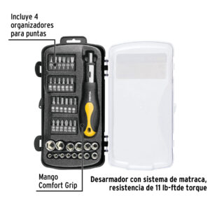 Juego de 39 herramientas 1/4' para mecánico, PRETUL - Imagen 4