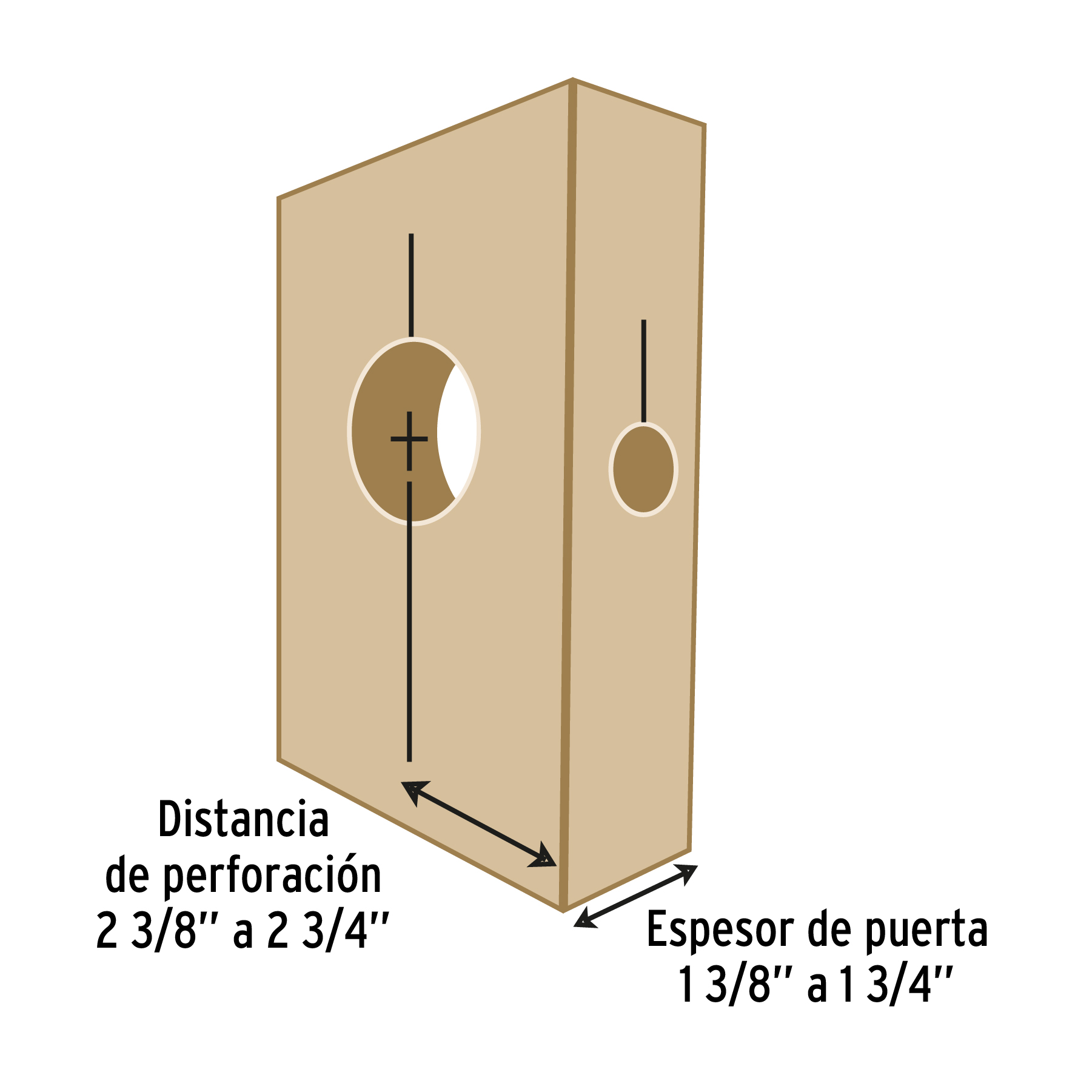 Juego de 4 piezas para instalar cerraduras, PRETUL - Imagen 3