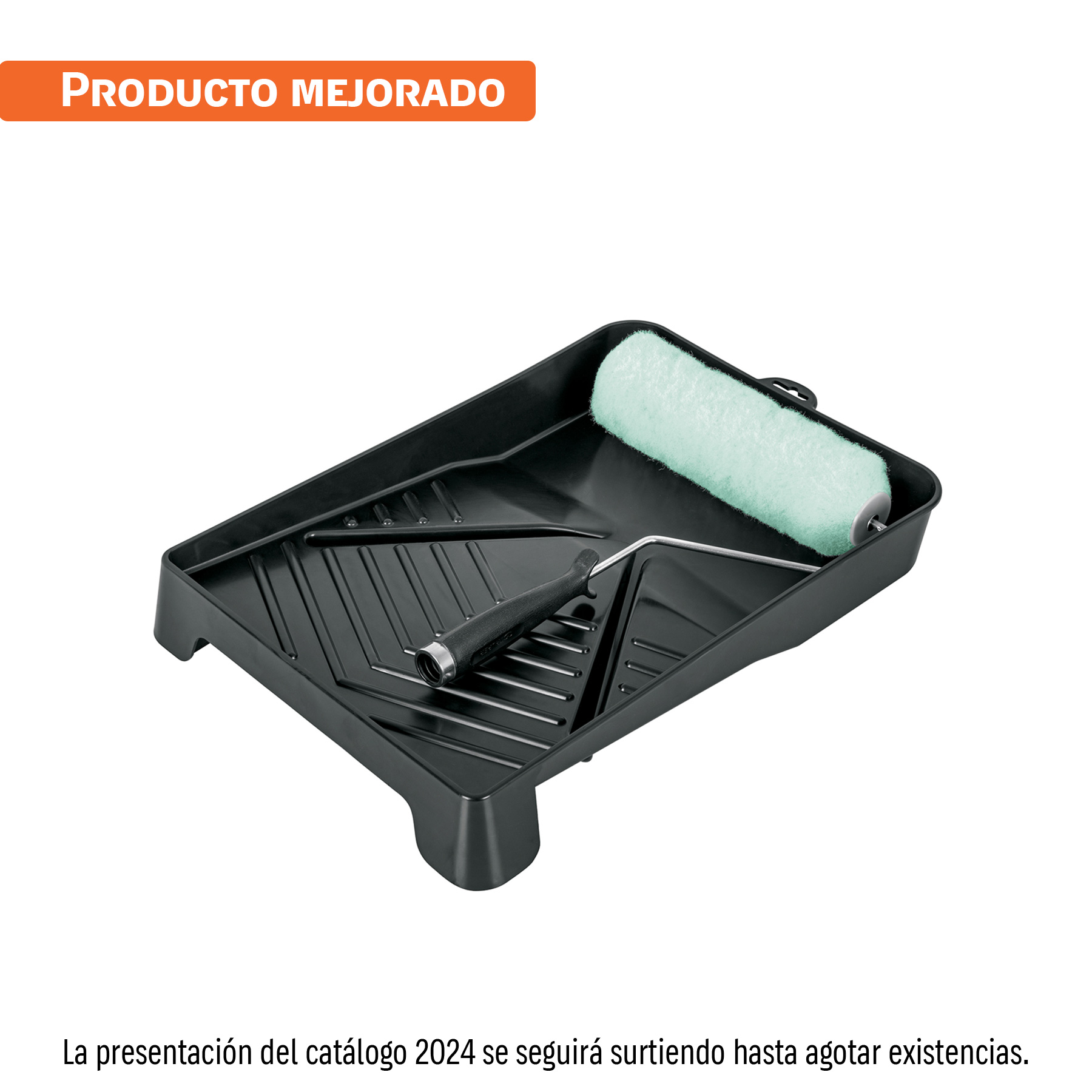 Kit de rodillo para pintar, 9' (maneral, charola y felpa) - Imagen 2