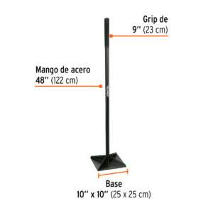 Pisón 10' x 10' con mango de acero de 48', TRUPER - Imagen 3