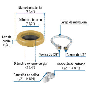 Kit de instalación para WC, FOSET - Imagen 4
