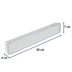Lámpara de emergencia, 90 LEDs, 500 lm, recargable, VOLTECK - Imagen 4