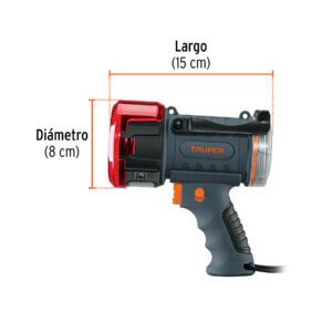 Linterna reflectora LED 2000 lm, recargable, TRUPER - Imagen 4