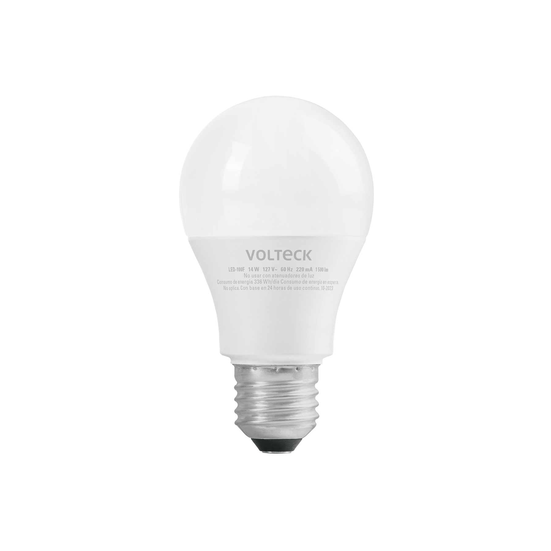 Foco LED 14W (100W) A19, 6500K blanca fría, 1500 lm, caja