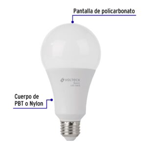 Foco LED 18W (125W) A25, 6500K blanca fría, 1800 lm, BASIC - Imagen 3