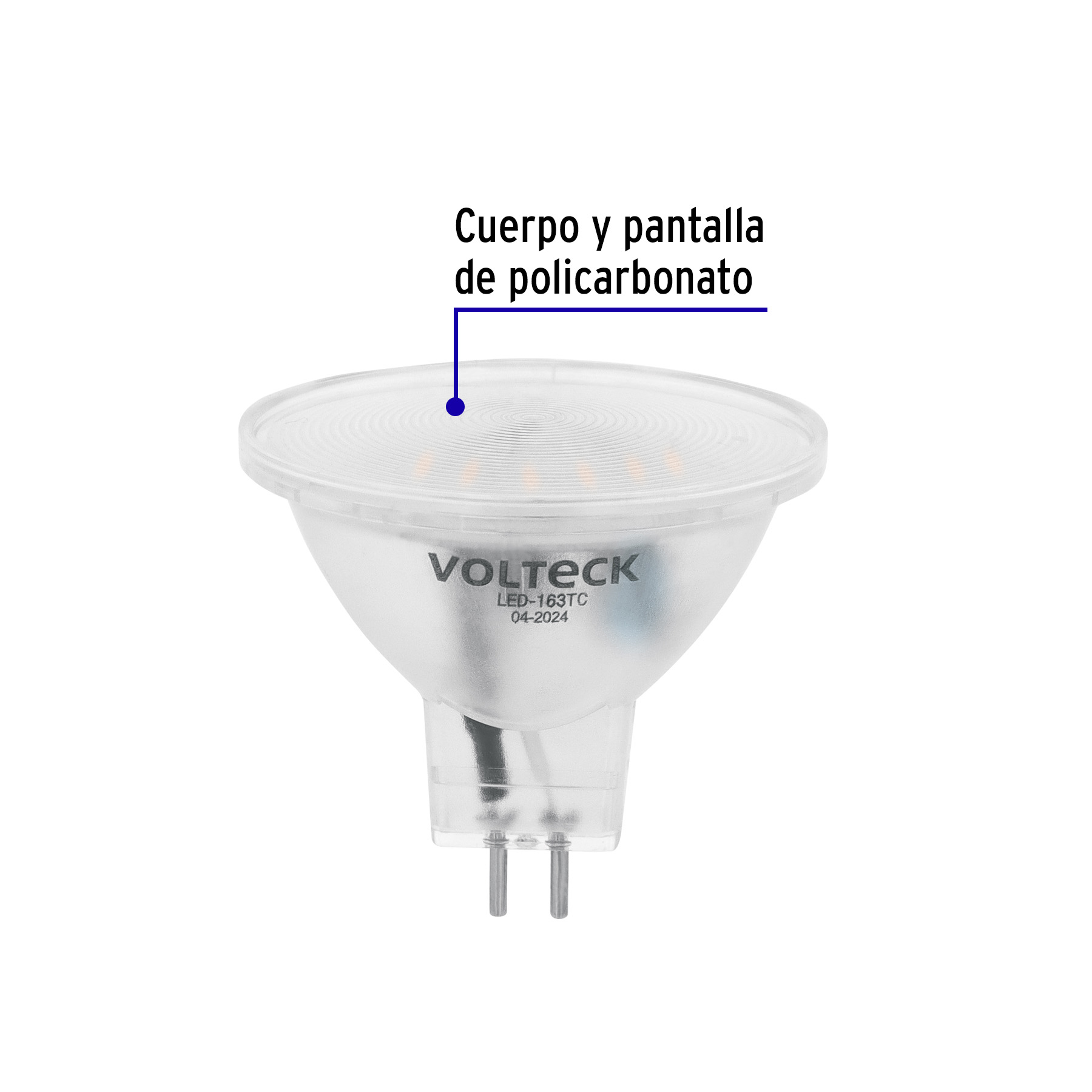 Lámpara trans. de LED 3W MR16 base GU5.3 luz cálida, blíster - Imagen 3