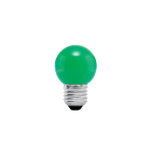 Alternative view of Foco LED 1 W, tipo globo G45, color verde, E26, VOLTECK