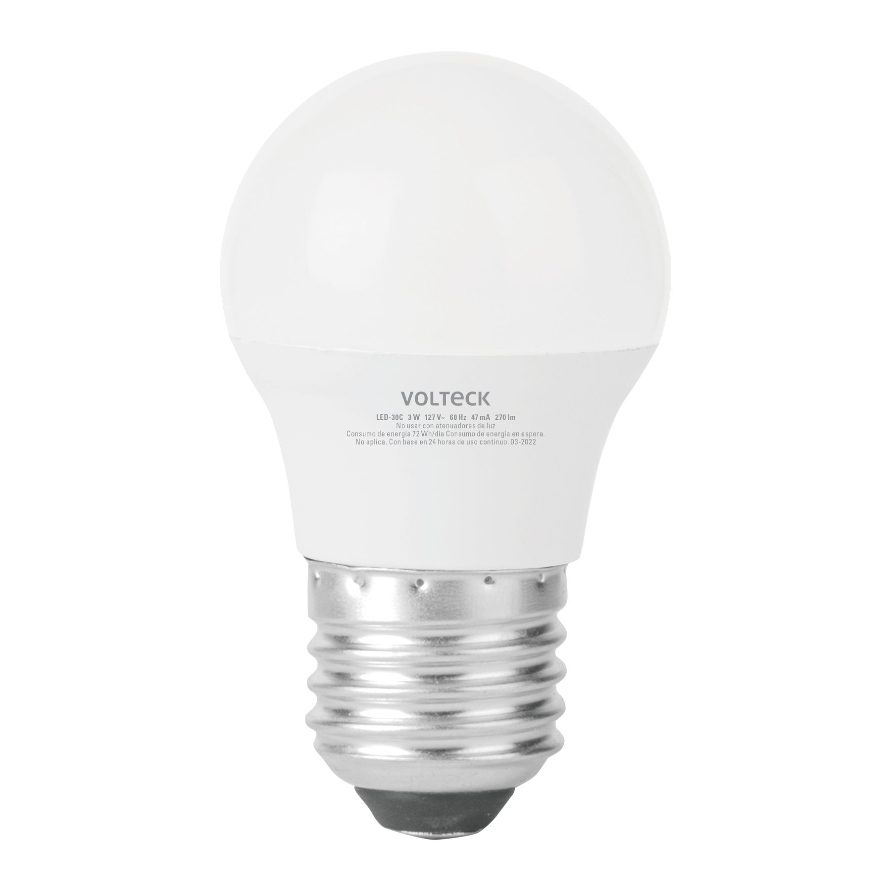 Foco LED 3W (25W) A19, 3000K blanca cálida, 270 lm, blíster - Imagen 2