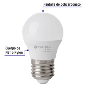 Pack 4 focos LED 3W (25W) G45, 6500K fría, 270 lm, BASIC - Imagen 3