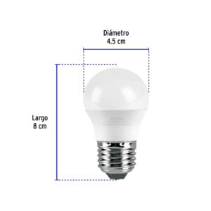 Foco LED 3W (25W) G45, 3000K blanca cálida, 270 lm, caja - Imagen 4