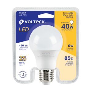 Foco LED 6W (40W) A19, 3000K blanca cálida, 440 lm, blíster - Imagen 5