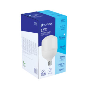 Foco LED alta potencia 60 W (650 W), 6500 K, E39, VOLTECK - Imagen 5