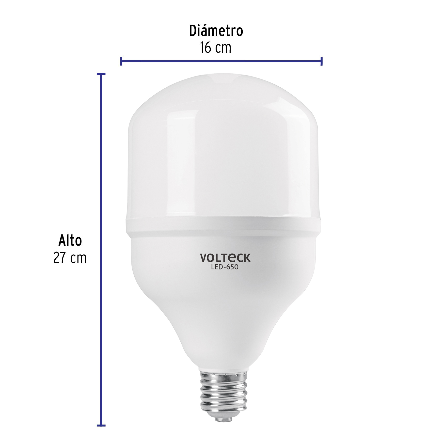 Foco LED alta potencia 60 W (650 W), 6500 K, E39, VOLTECK - Imagen 4