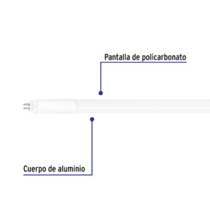 Tubo LED T5 16W G5, 6500K blanca fría, opalino, VOLTECK - Imagen 3