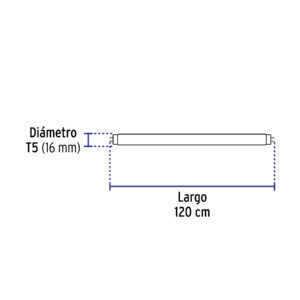 Tubo LED T5 16W G5, 6500K blanca fría, opalino, BASIC - Imagen 3