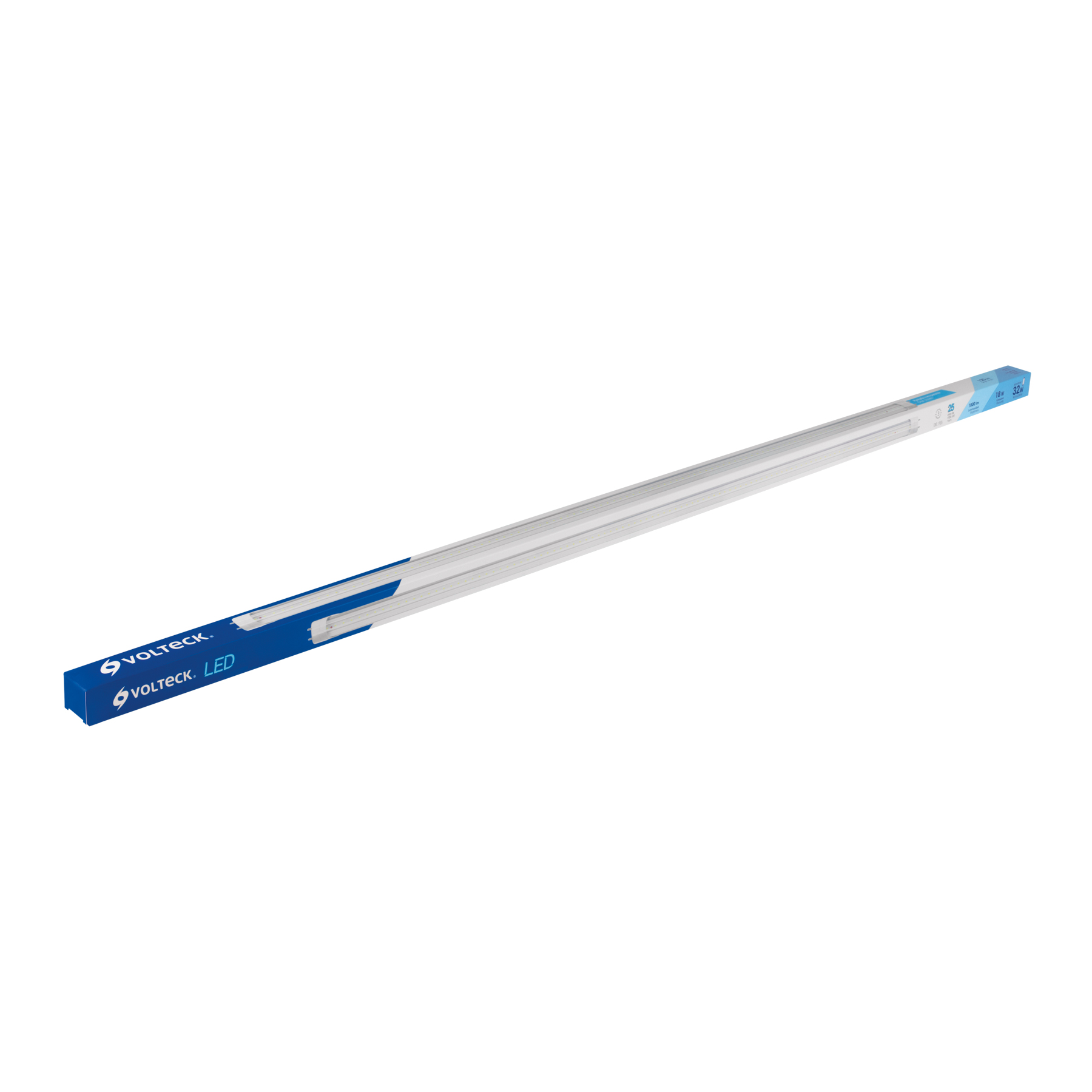 Tubo LED T8 18W G13 6500K blanca fría, transparente, VOLTECK - Imagen 5