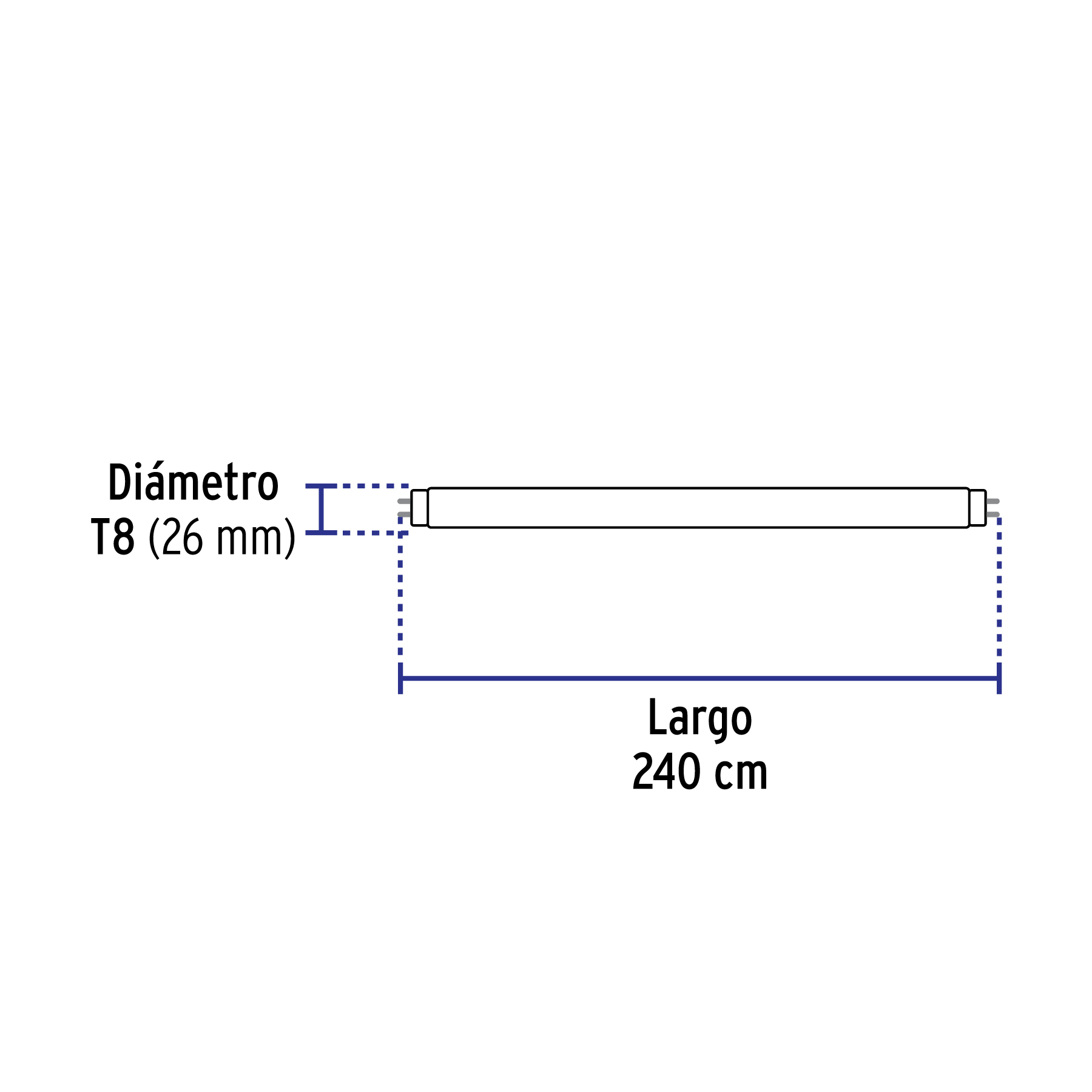 Tubo LED T8 36W G13, 6500K blanca fría, opalino, VOLTECK - Imagen 4