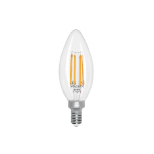 Alternative view of Foco LED filamento 4 W, vela, 2700K luz ambar, E14, VOLTECK