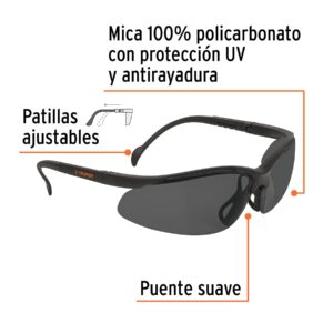 Lentes de seguridad grises, TRUPER Vision - Imagen 3