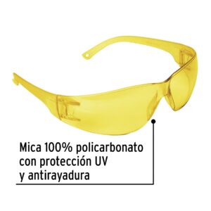 Lentes de seguridad ámbar, PRETUL LITE - Imagen 3