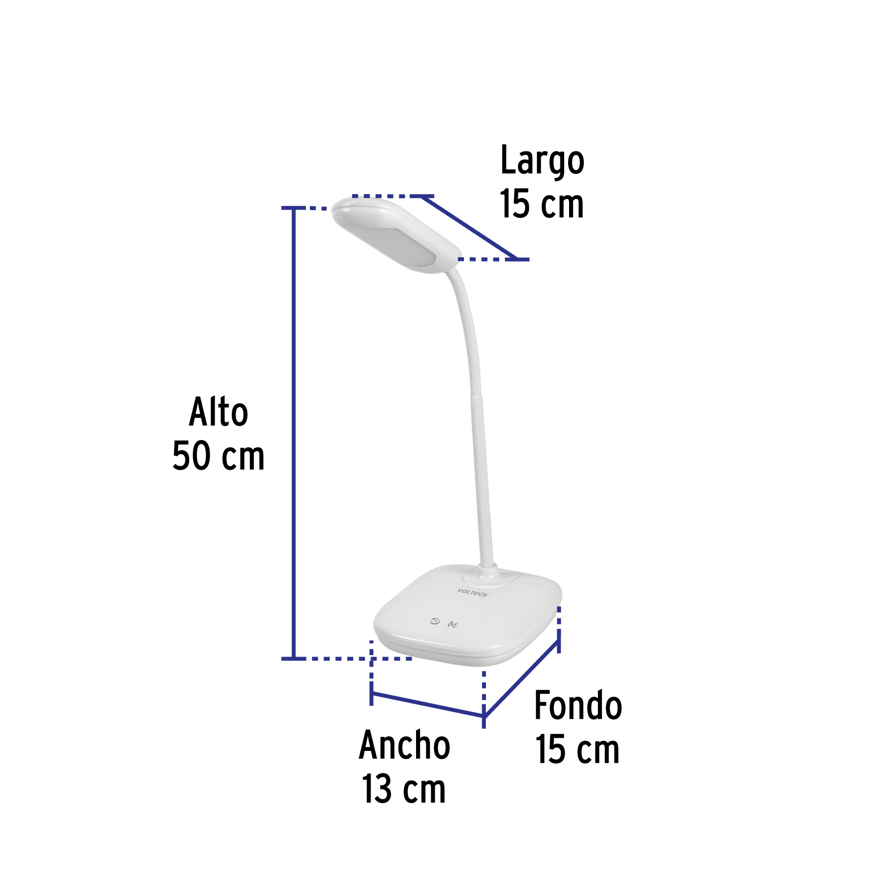 Lámpara de LED 5W cuello flexible para escritorio, VOLTECK - Imagen 3