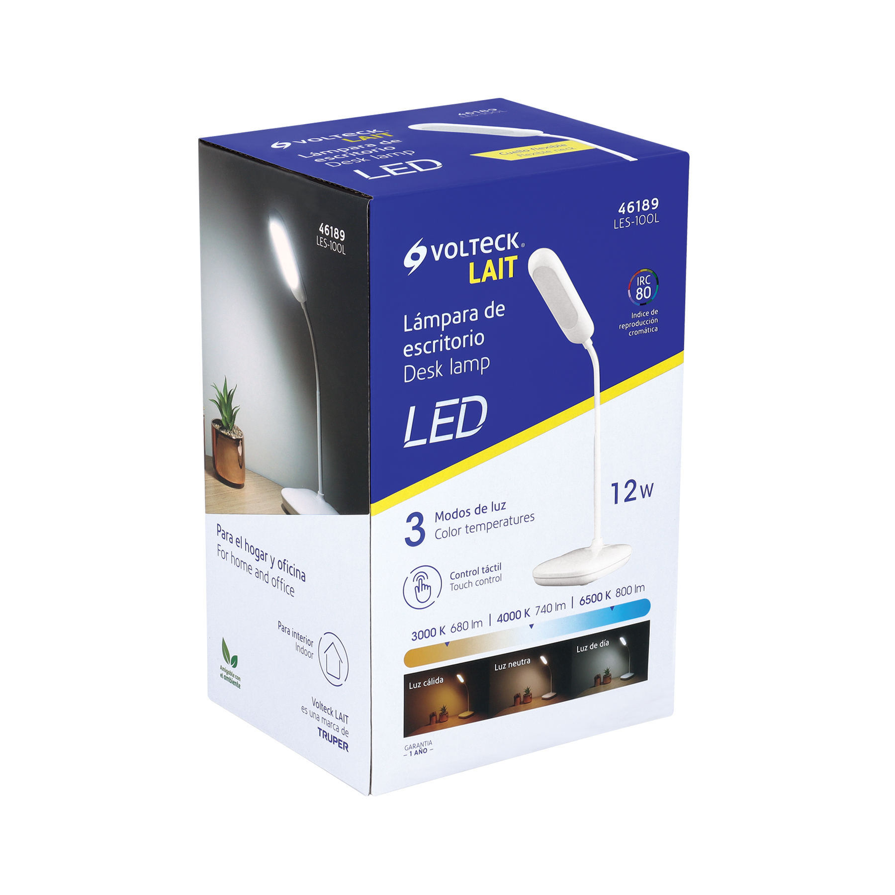 Lámpara de LED 5W cuello flexible para escritorio, VOLTECK - Imagen 9