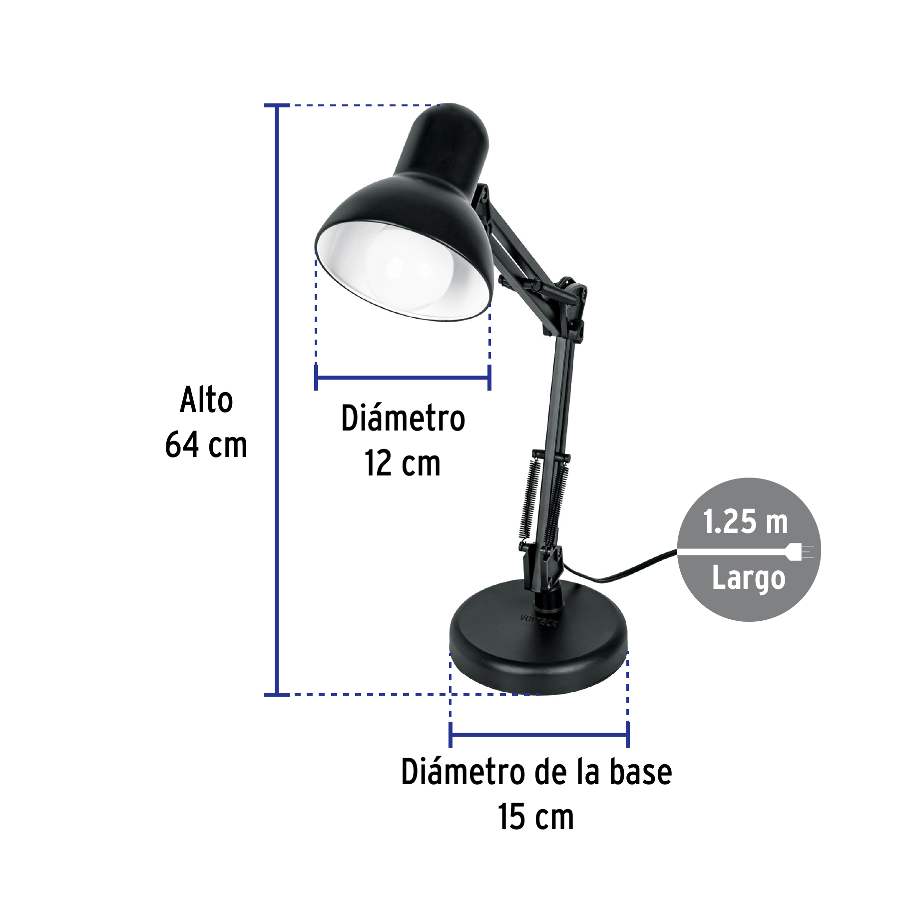 Lámpara de escritorio con brazo oscilante - Imagen 4