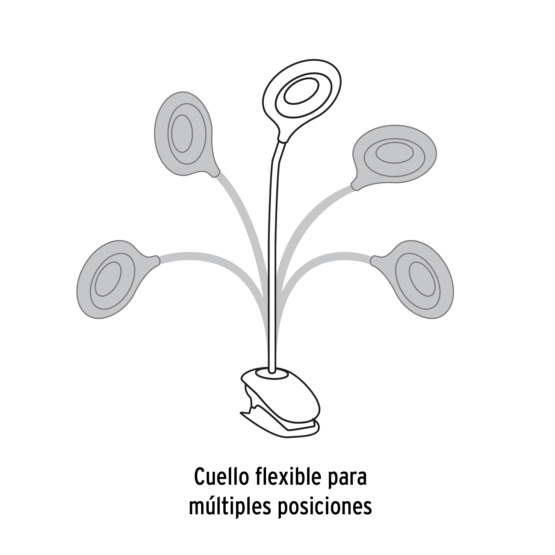Lámpara escritorio LED 4 W recargable c/clip, 3 intensidades - Imagen 4