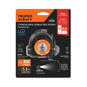 Linterna de minero LED 800 lm, de 4 pilas AA, TRUPER EXPERT - Imagen 6