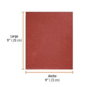 Lija de esmeril roja grano 120 de óxido de aluminio, TRUPER - Imagen 3