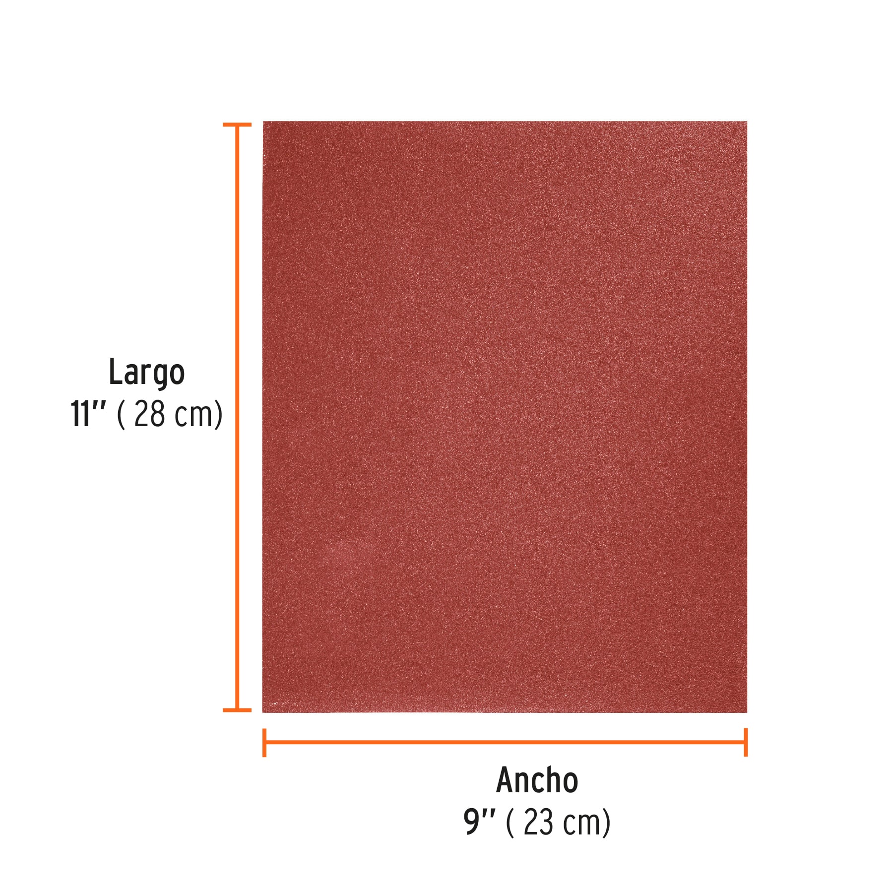 Lija de esmeril roja grano 120 de óxido de aluminio, TRUPER - Imagen 3