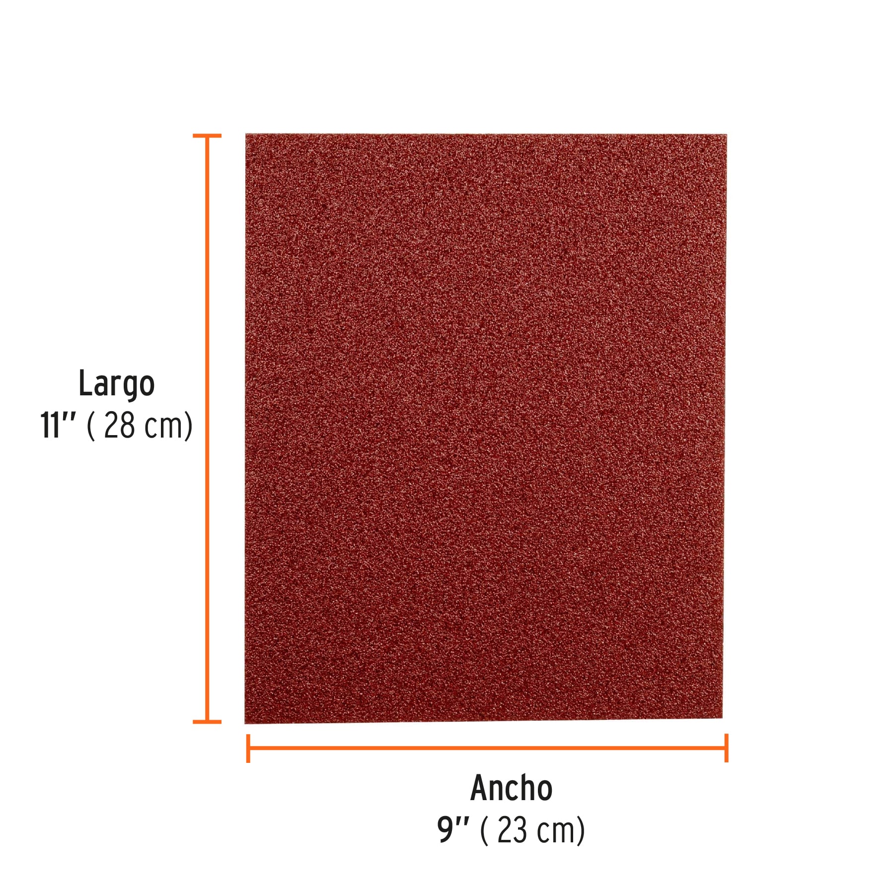 Lija de esmeril roja grano 40 de óxido de aluminio, TRUPER - Imagen 3