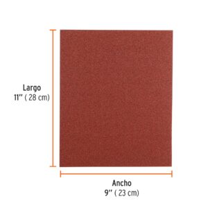 Lija de esmeril roja grano 80 de óxido de aluminio, TRUPER - Imagen 3