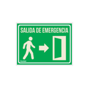 Alternative view of Letrero de señalización 'SALIDA DE EMERGENCIA', 21 x 28 cm