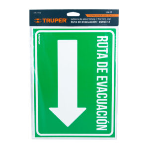Letrero de señalización 'RUTA EVACUACIÓN DERECHA',21 x 28 cm - Imagen 4