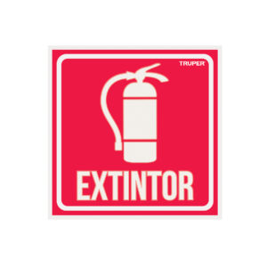 Letrero de señalización 'EXTINTOR', 19 x 19 cm, TRUPER