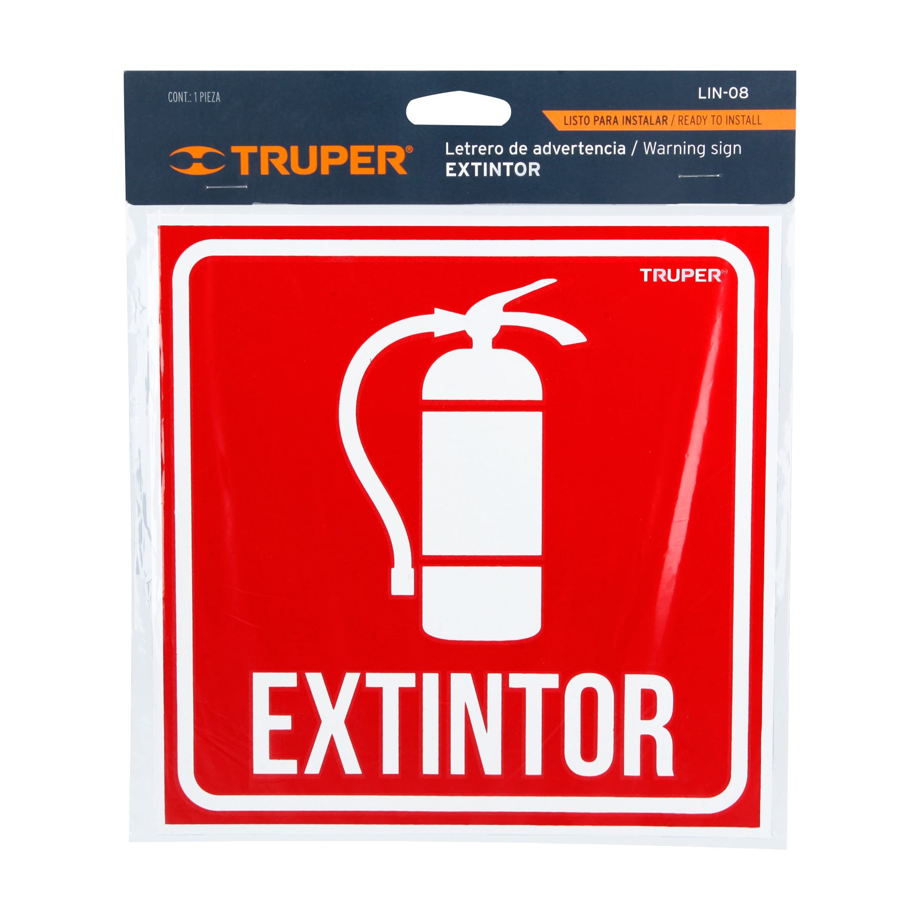 Letrero de señalización 'EXTINTOR', 19 x 19 cm, TRUPER - Imagen 4