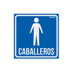 Alternative view of Letrero de señalización 'CABALLEROS', 19 x 19 cm, TRUPER