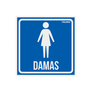Alternative view of Letrero de señalización 'DAMAS', 19 x 19 cm, TRUPER