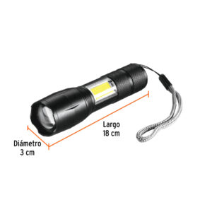 Linterna de 1 LED 270 lm con luz de emergencia, recargable - Imagen 4