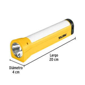 Linterna plástica de LED, 100 lm, recargable, PRETUL - Imagen 4