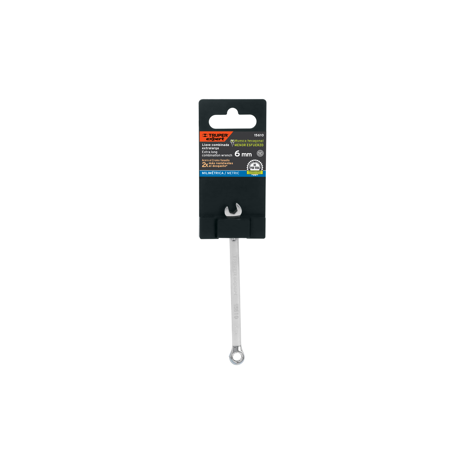 Llave combinada extralarga 6 mm x 125 mm de largo, EXPERT - Imagen 5
