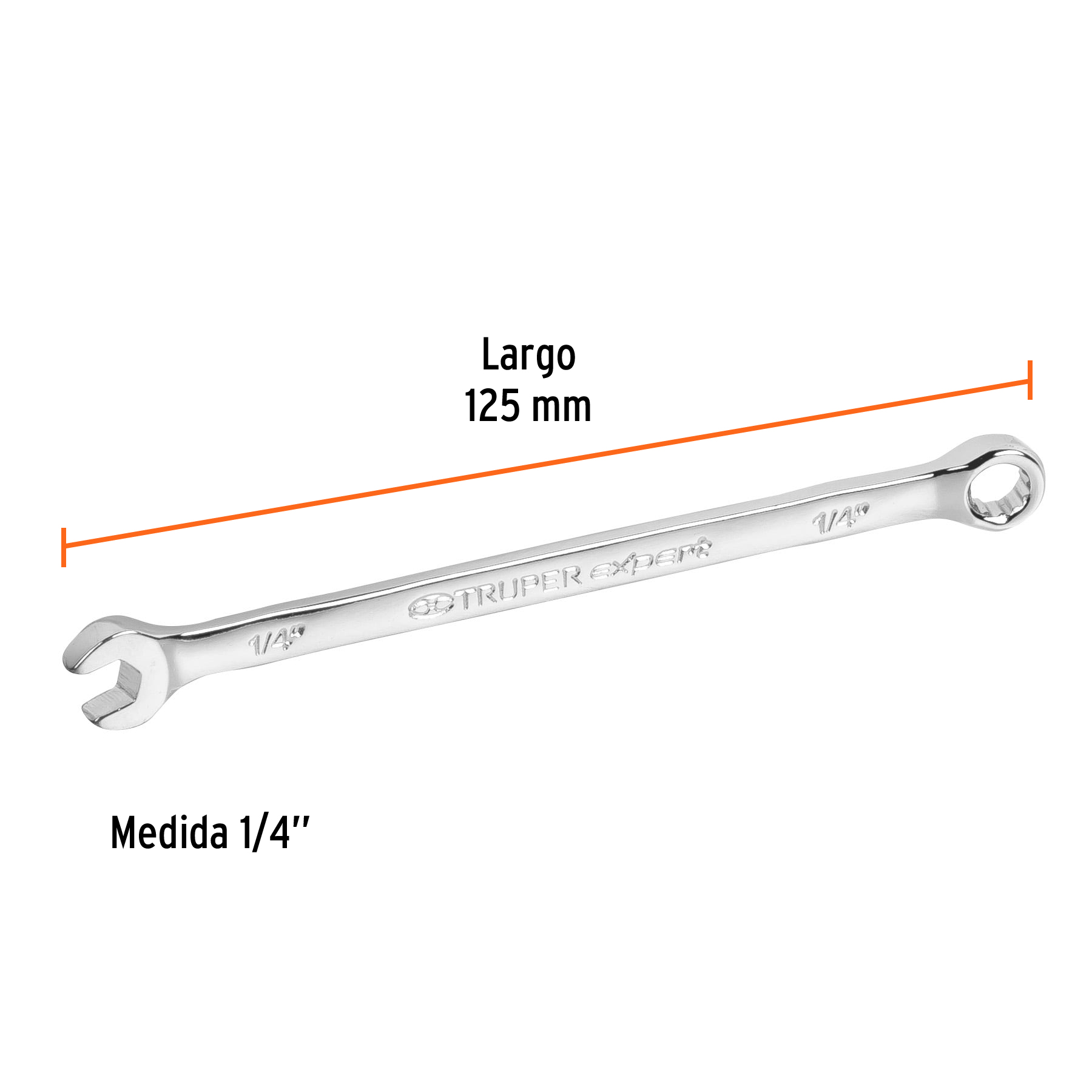 Llave combinada extralarga 1/4' x 125 mm de largo, EXPERT - Imagen 4