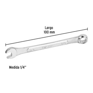 Llave combinada 1/4' x 100 mm de largo, PRETUL - Imagen 4